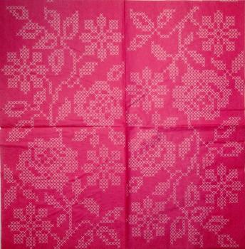128 Muster - 3-lagig (rosa)